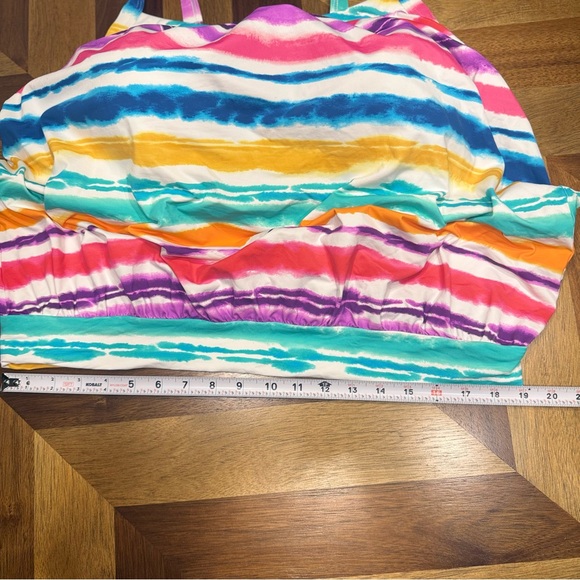 Lands' End Multicolor Striped Swim Tank Top Tankini bathing suit top - Picture 7 of 8